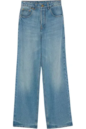 Jacquemus Jeans, Herre, Blå, W31, Denim, Blå Denim Straight Leg Jeans