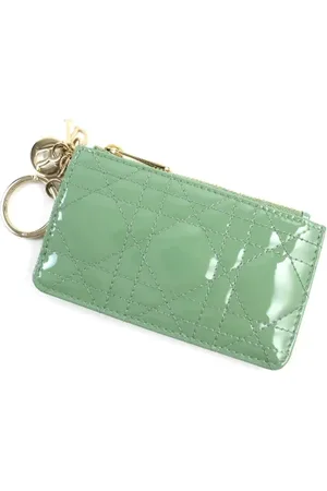Dior Pre-owned, Dame, Grøn, ONE SIZE, Pre-owned Laeder punge