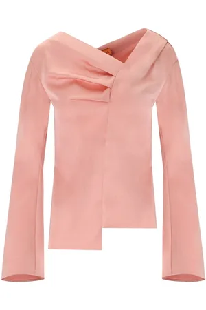 STINE GOYA Bluser & Skjorter, Dame, Lyserød, 2XS, Satin, Satin Asymmetrisk Top