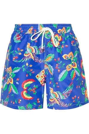 Ralph Lauren Badetøj, Herre, Blå, S, Marineblå badeshorts med logo