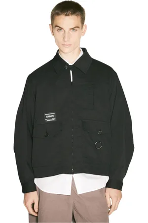 UNDERCOVER Jakke, Herre, Sort, XL, Nylon, Logo Patch Twill Overshirt