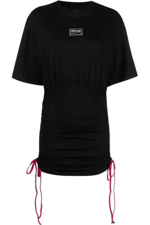 VERSACE Kjole, Dame, Sort, S, Bomuld, Sort Bomuld Mini Kjole
