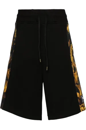 VERSACE Shorts, Herre, Sort, S, Bomuld, Sort vandfarveprint casual shorts