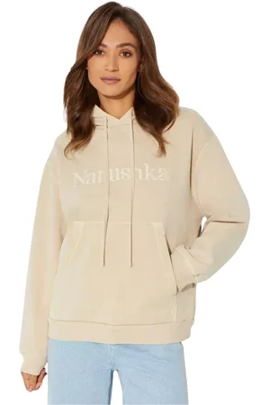 Nanushka Sweathshirts & Hoodies, Dame, , S, Bomuld, hættetrøje med broderet logo