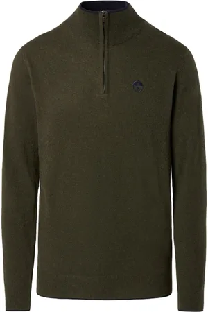North Sails Strik, Herre, Grøn, M, Uld, Grøn Zip Sweater