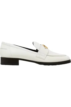Maison Skorpios Sko, Dame, Hvid, 37 EU, Læder, Hvide Brooklyn loafers med metal detalje