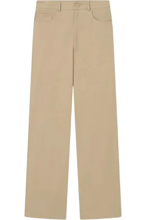Nanushka Bukser, Dame, Grøn, XS, Bomuld, Beige Josine Bukser Loose Fit