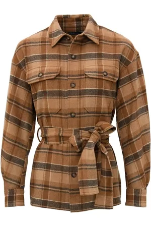 Ralph Lauren Bluser & Skjorter, Dame, Brun, S, Uld, Brun uldskjorte