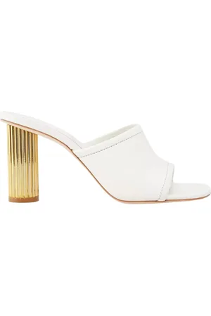 Simkhai Sko, Dame, Hvid, 37 EU, Uld, Hvide hælede sandaler Winston stil