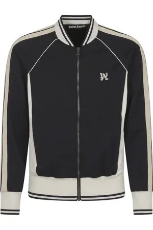 Palm Angels Sweathshirts & Hoodies, Herre, Sort, 2XL, Uld, Monogram Track Jacket