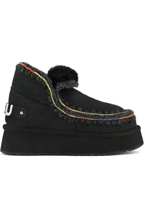 Mou Sko, Dame, Sort, 36 EU, Sort Rhinestone Platform Eskimo Støvler