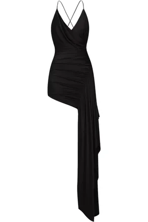 ALEXANDRE VAUTHIER Kjole, Dame, Sort, XS, Satin, Sort Asymmetrisk Mini Kjole