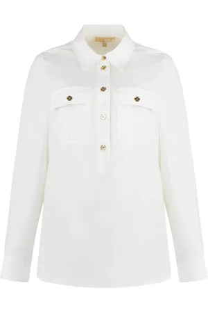 Michael Kors Bluser & Skjorter, Dame, Hvid, L, Bomuld, Blouses Bluser