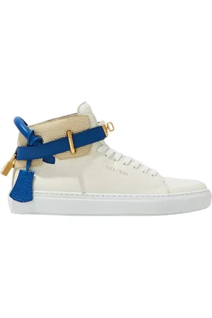 BUSCEMI Sko, Dame, Hvid, 41 EU, Læder, Hvide læder høje top sneakers