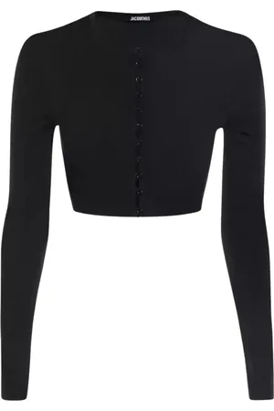 Jacquemus Strik, Dame, Sort, 2XS, Uld, Sort Spiaggia Cardigan