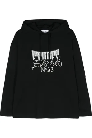 Etudes Sweathshirts & Hoodies, Herre, Sort, L, Bomuld, Sort/Hvid Bomuld Hættetrøje