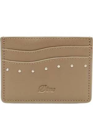 DIME Tilbehør, unisex, Brun, ONE SIZE, Læder, Studded Læderkortholder