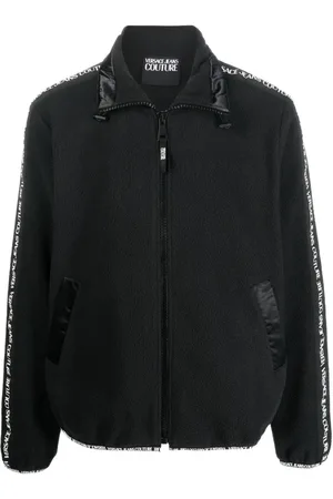 VERSACE Jakke, Herre, Sort, S, Polyester, Sort Mix Tape Logo Sweatshirt