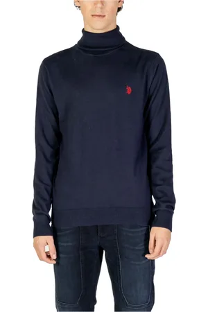 U.S. Polo Assn. Strik, Herre, Blå, S, Bomuld, Herre Strikvarer Kollektion til Efterår/Vinter