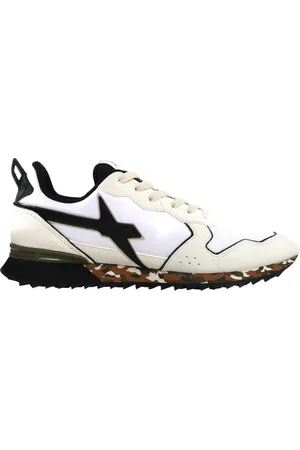W6YZ Sko, Herre, Hvid, 46 EU, Uld, Camouflage Sort-Grå Sneakers