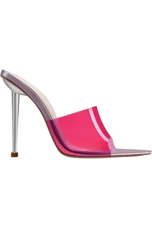 Femme LA Sko, Dame, Lyserød, 36 EU, Læder, Rosa Mules med Gennemsigtig PVC Strop