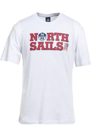 North Sails Top, Herre, Hvid, 2XL, Bomuld, Elegant Logo T-shirt i hvid bomuld