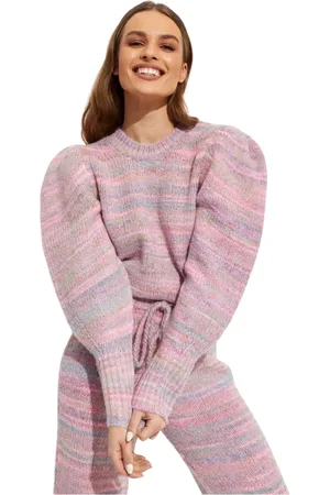 LOVESHACKFANCY Strik, Dame, Lyserød, M, Uld, Aquarius Sweater