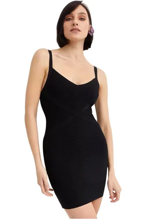 Hervé Léger Kjole, Dame, Sort, M, Day Dresses