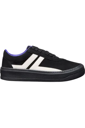Lanvin Sko, Herre, Sort, 41 EU, Suede, Suede Cash Sneakers med kontrastpaneler