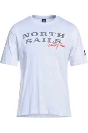 North Sails Top, Herre, Hvid, S, Bomuld, Hvid Bomuld Logo Print T-shirt