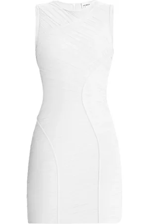 Hervé Léger Kjole, Dame, Hvid, XS, Day Dresses