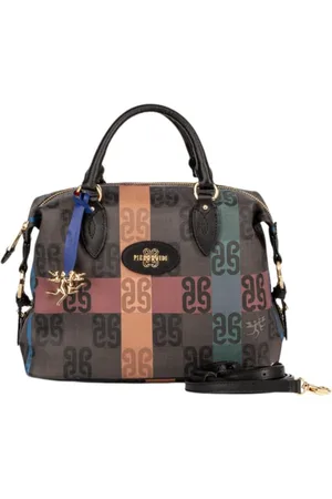 GUIDI Taske, Dame, Flerfarvet, ONE SIZE, Uld, Monogram Tartan Håndtaske med Lærdetaljer