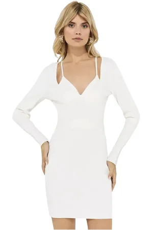 Hervé Léger Kjole, Dame, Hvid, S, Day Dresses
