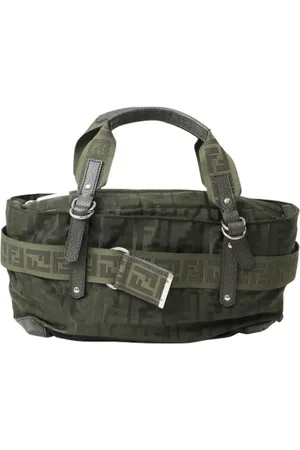 Fendi Pre-owned, Dame, Grøn, ONE SIZE, Pre-owned Canvas fendi-tasker