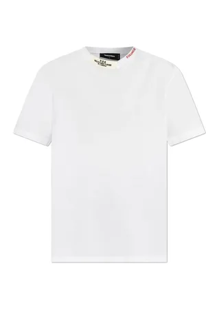 Dsquared2 Top, Dame, Hvid, M, Bomuld, T-shirt med logo