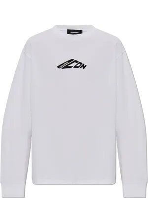 Dsquared2 Top, Dame, Hvid, M, Bomuld, Langærmet T-shirt
