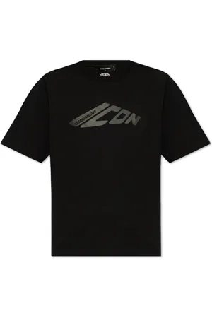 Dsquared2 Top, Dame, Sort, S, Bomuld, T-shirt med trykt logo