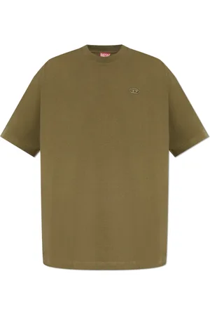Diesel Top, Herre, Grøn, L, Bomuld, T-shirt T-Boggy-Megoval-D