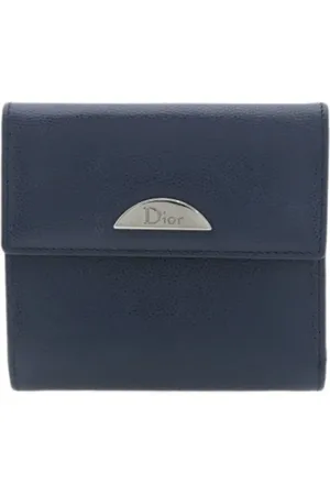Dior Pre-owned, Dame, Blå, ONE SIZE, Pre-owned Laeder punge