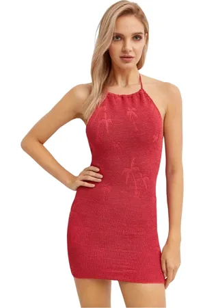 Bond Eye Kjole, Dame, Rød, ONE SIZE, Nylon, Rød Halterneck Mini Kjole Imogen