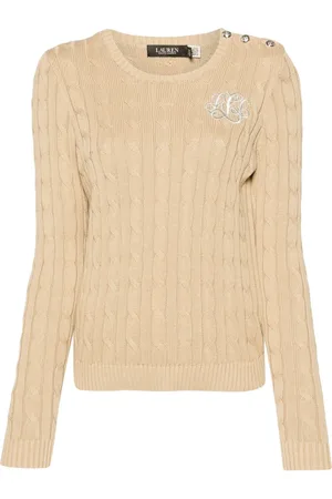 Ralph Lauren Strik, Dame, , 2XL, Tyl, Montiva langærmet trøje