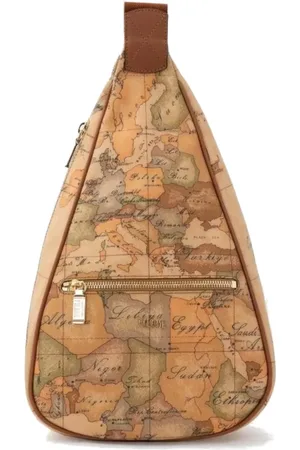 ALVIERO MARTINI 1A CLASSE Taske, unisex, Brun, ONE SIZE, Uld, Klassisk Geo Print Unisex Skuldertaske