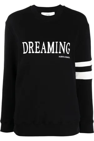 Alberta Ferretti Strik, Dame, Sort, XS, Bomuld, Grafisk Print Sort Sweatshirt