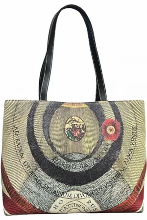 Gattinoni Taske, Dame, Flerfarvet, ONE SIZE, Uld, Planetarium Shoppingtaske med Logo Skrift