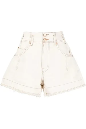 ULLA JOHNSON Shorts, Dame, Hvid, W24, Bomuld, Hvide Bomuld Afslappede Shorts