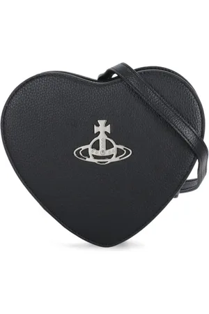 Vivienne Westwood Taske, Dame, Sort, ONE SIZE, Uld, Sort Hjerteformet Skuldertaske