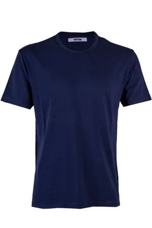 Mauro Grifoni Top, Herre, Blå, XL, Herre T-shirt med kort ærme og normal pasform