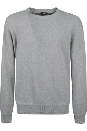 HERNO Strik, Herre, Grå, 3XL, Uld, Stilfulde Sweaters Kollektion