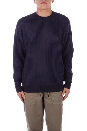 sunseeker Strik, Herre, Blå, 2XL, Bomuld, Logo Sweaters Regular Fit Cotton Blend