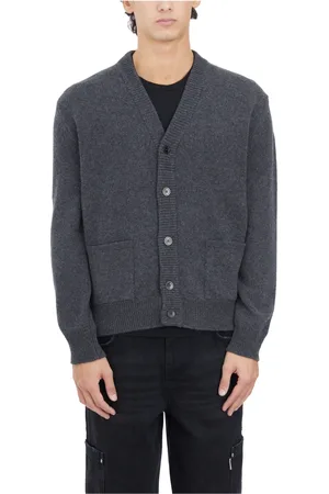 Seven Gauge Strik, Herre, Grå, 2XL, Uld, Lana Cardigan i Stilfuldt Design